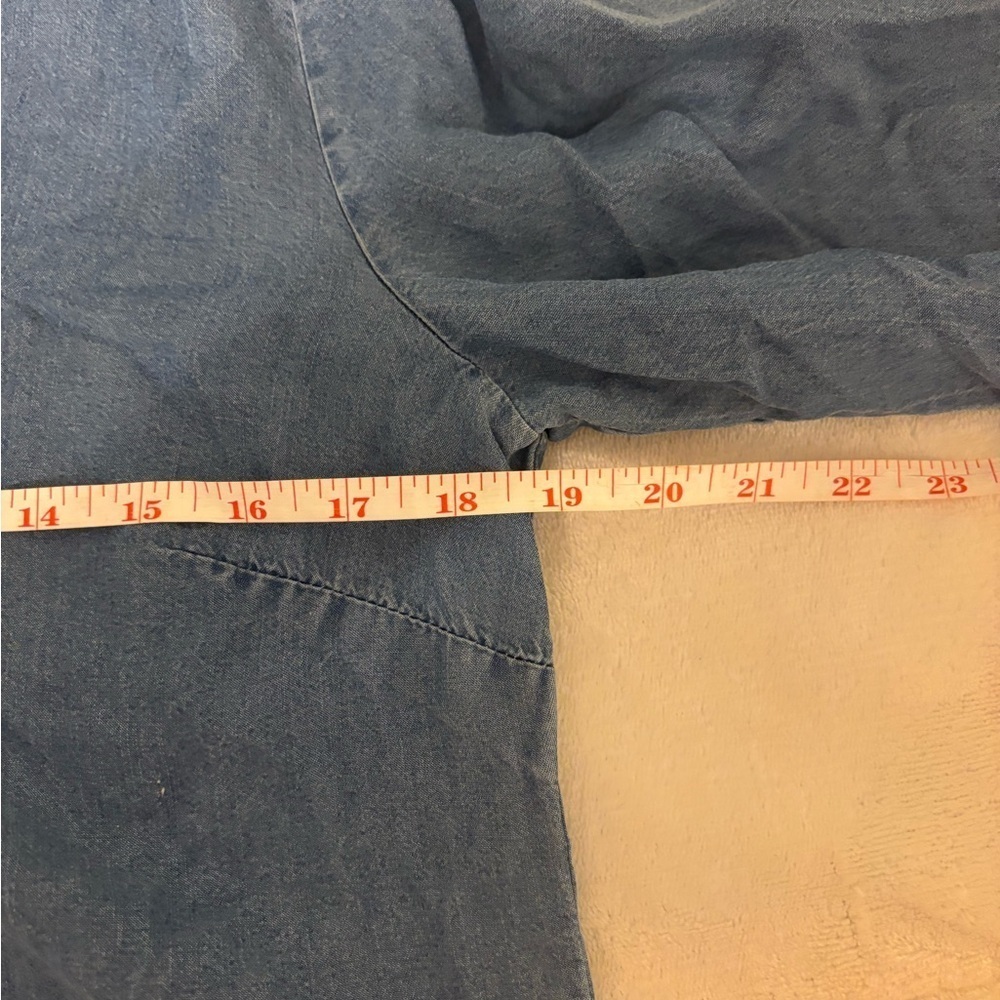 Chico's Dark Blue Denim Shirt - Picture 4 of 8